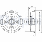 BF230 Brzdový buben DELPHI