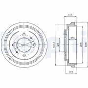 BF336 Brzdový buben DELPHI