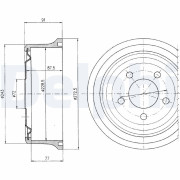 BF364 Brzdový buben DELPHI