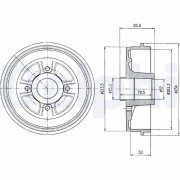 BF372 Brzdový buben DELPHI