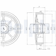 BF393 Brzdový buben DELPHI