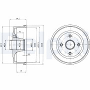 BF472 Brzdový buben DELPHI