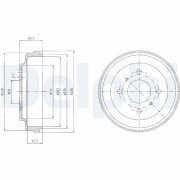 BF481 Brzdový buben DELPHI