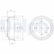 BF498 Brzdový buben DELPHI