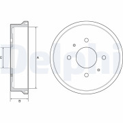 BF529 Brzdový buben DELPHI