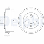 BF542 Brzdový buben DELPHI