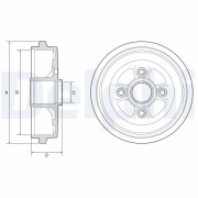 BF574 Brzdový buben DELPHI