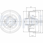 BFR272 Brzdový buben DELPHI