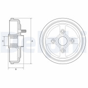 BFR567 Brzdový buben DELPHI