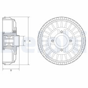 BFR621 Brzdový buben DELPHI