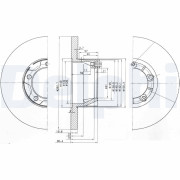 BG2163 Brzdový kotouč DELPHI