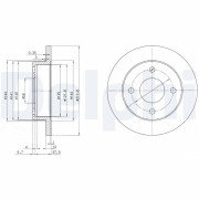 BG2357 Brzdový kotouč DELPHI