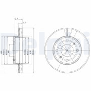 BG2395 Brzdový kotouč DELPHI