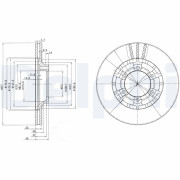 BG2561 DELPHI brzdový kotúč BG2561 DELPHI