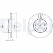 BG2682 Brzdový kotouč DELPHI