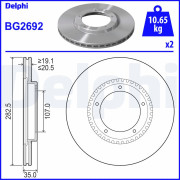 BG2692 DELPHI brzdový kotúč BG2692 DELPHI