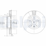 BG2742 Brzdový kotouč DELPHI