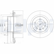 BG2986 DELPHI brzdový kotúč BG2986 DELPHI