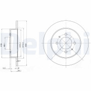 BG3125 DELPHI brzdový kotúč BG3125 DELPHI