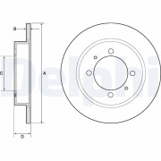 BG3203 Brzdový kotouč DELPHI
