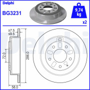 BG3231 Brzdový kotouč DELPHI