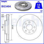 BG3404 Brzdový kotouč DELPHI