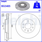 BG3405 Brzdový kotouč DELPHI