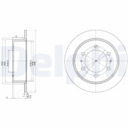 BG3522 Brzdový kotouč DELPHI