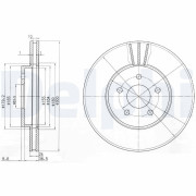 BG3537 Brzdový kotouč DELPHI