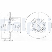 BG3551 Brzdový kotouč DELPHI