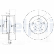 BG3663C Brzdový kotouč DELPHI