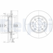 BG3674C Brzdový kotouč DELPHI