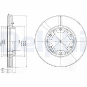 BG3817 Brzdový kotouč DELPHI