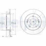 BG3906 Brzdový kotouč DELPHI