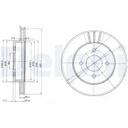 BG3932 Brzdový kotouč DELPHI