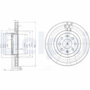 BG3944 Brzdový kotouč DELPHI