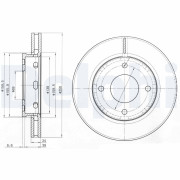 BG3987 Brzdový kotouč DELPHI