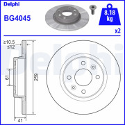 BG4045 Brzdový kotouč DELPHI
