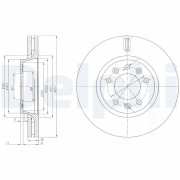 BG4084 Brzdový kotouč DELPHI