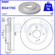 BG4170C Brzdový kotouč DELPHI