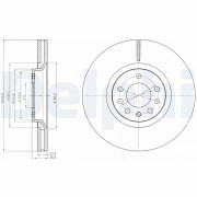 BG4185 Brzdový kotouč DELPHI