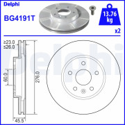 BG4191T Brzdový kotouč DELPHI