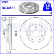 BG4265T Brzdový kotouč DELPHI