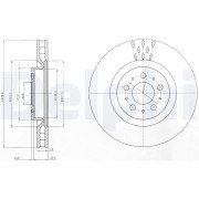 BG4305C Brzdový kotouč DELPHI