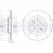 BG4322 DELPHI brzdový kotúč BG4322 DELPHI