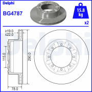 BG4787 Brzdový kotouč DELPHI