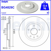 BG4829C Brzdový kotouč DELPHI