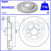 BG4922C Brzdový kotouč DELPHI