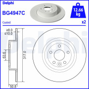 BG4947C Brzdový kotouč DELPHI