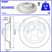 BG4956C Brzdový kotouč DELPHI